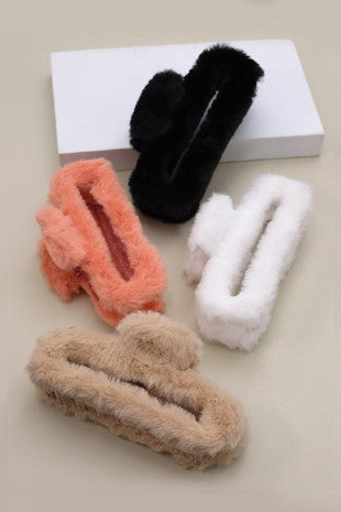 Large Furry Claw Clip