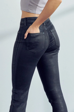 Load image into Gallery viewer, Coated High Rise Button Down Skinny Jeans
