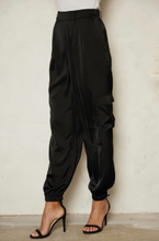 Load image into Gallery viewer, Black Cargo Style Jogger
