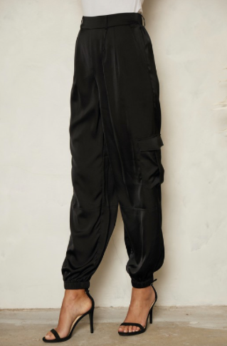 Black Cargo Style Jogger